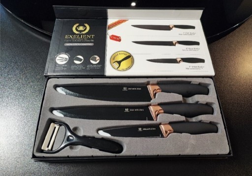 Zdjęcie oferty: Zestaw noży stalowych włoskich EXELIENT !