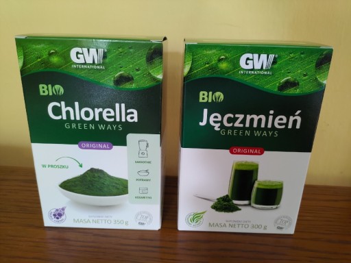 Zdjęcie oferty: Chlorella BIO 350g + Jęczmień BIO 300g Green Ways