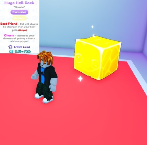 Zdjęcie oferty: PET Golden Huge Hell Rock ROBLOX Pet Simulator GEM