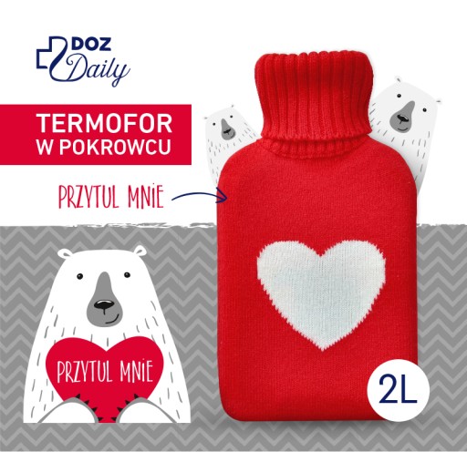 Zdjęcie oferty: Termofor w pokrowcu Serce 2l ogrzewacz do rąk