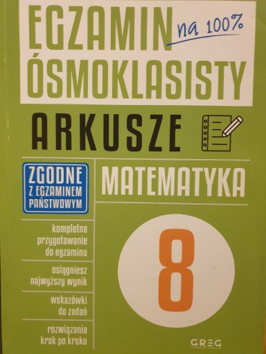 Zdjęcie oferty: Egzamin Ósmoklasisty Matematyka Arkusze