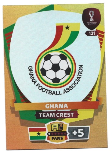 Zdjęcie oferty: PANINI WORLD CUP QATAR 2022 GHANA TEAM CREST 131