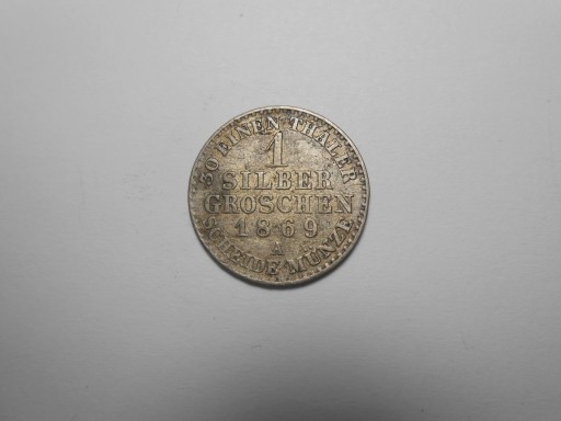 Zdjęcie oferty: Prusy , Grosz 1869 , srebro , ładny , oryginał! 