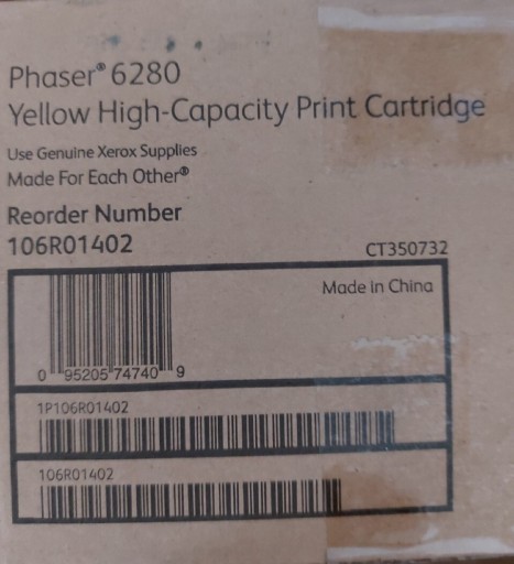 Zdjęcie oferty: Toner Xerox Phaser 6280 żółty. Oryginał.