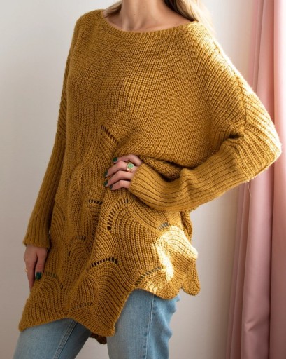 Zdjęcie oferty: Musztardowy sweter oversize