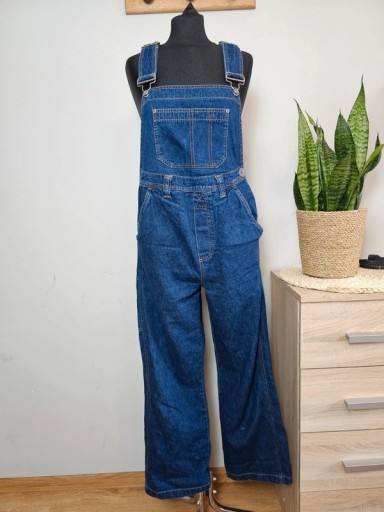 Zdjęcie oferty: Ogrodniczki ciążowe jeans prosta nogawka,36, Mama