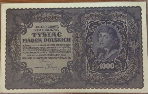 Zdjęcie oferty: 1000 Marek polskich 1919 r.