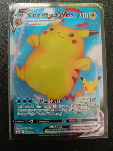 Zdjęcie oferty: Pokémon Surfing Pikachu Vmax 9/25 Celebrations