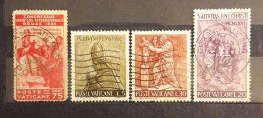 Zdjęcie oferty: Znaczki pocztowe Watykan. Kasowane.