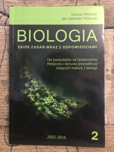 Zdjęcie oferty: Biologia 2 Witowski Zbiór zadań