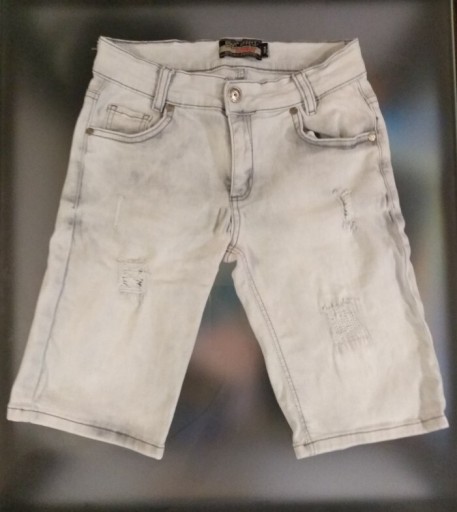 Zdjęcie oferty: Blue Effect szorty jeansowe 146 szare destroyed