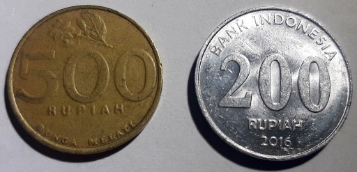 Zdjęcie oferty: Indonezja - 200 i 500 rupii - zestaw monet