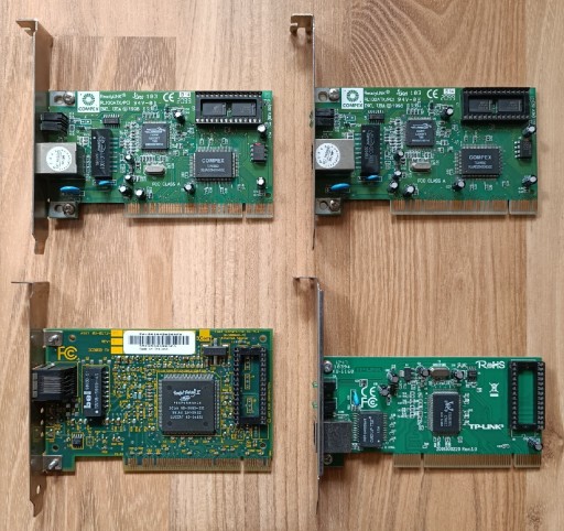 Zdjęcie oferty: 4xKarta sieciowa LAN PCI retro 3Com/Compex/TP-Link
