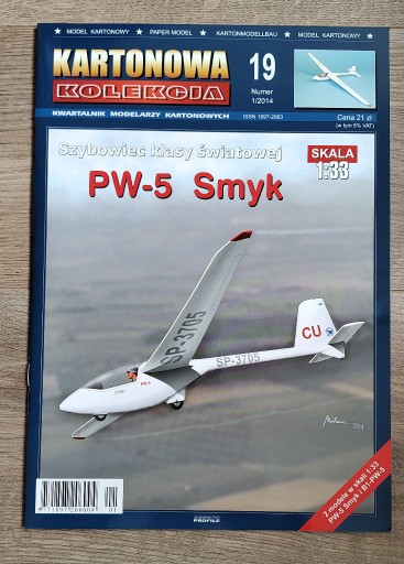 Zdjęcie oferty: Kartonowa Kolekcja 19 Szybowiec PW-5 Smyk