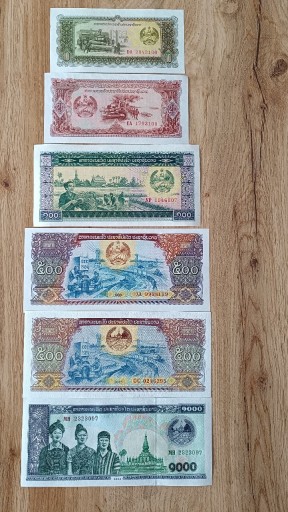 Zdjęcie oferty: Zestaw Laos - 6 banknotów UNC 