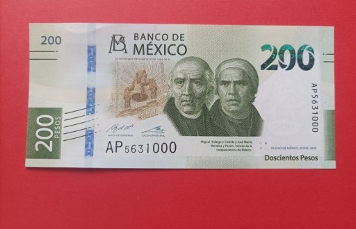 Zdjęcie oferty: MEKSYK 200 Pesos 2019 Seria AP 