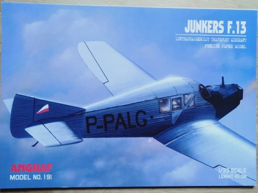 Zdjęcie oferty: Junkers F.13 Angraf 191 offset i kreda 2 modele