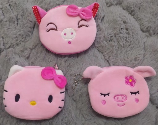 Zdjęcie oferty: Portfelik pluszowy hello kitty, świnka