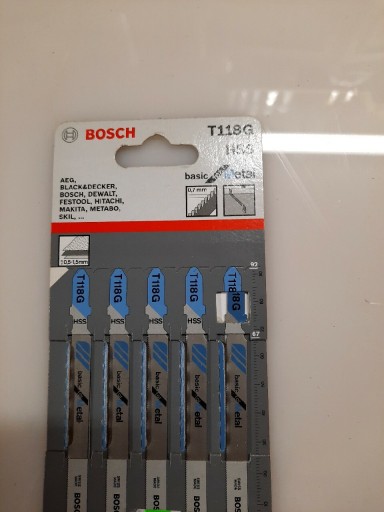 Zdjęcie oferty: Zestwa brzeszczotów Bosch T118G 5szt