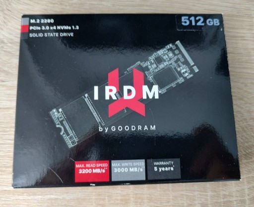 Zdjęcie oferty: Dysk SSD Goodram IRDM 512gb gen3 nvme gwarancja do 2027