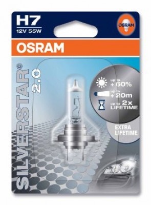 Zdjęcie oferty: OSRAM H7 12V 55W PX26D SILVERSTAR żarówki sam.