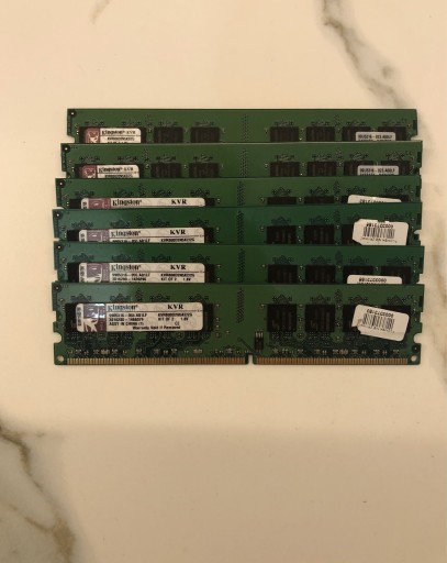 Zdjęcie oferty: Pamiec RAM 6x Kingston 1GB KV800D2N5K2/2G