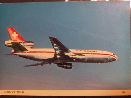 Zdjęcie oferty: Pocztówka Swissair McDonnell Douglas DC-10 