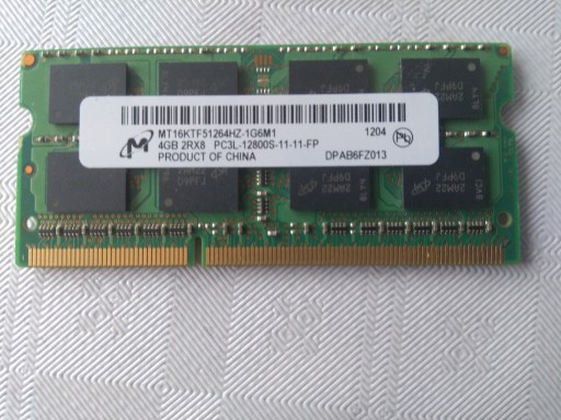 Zdjęcie oferty: Pamięć RAM SO-DIMM 4GB