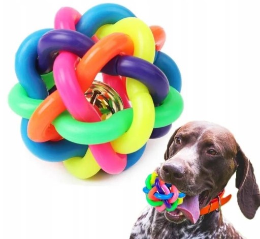 Zdjęcie oferty: zabawka dla psa kota piłka gumowa z dzwoneczkiem