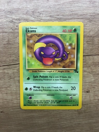 Zdjęcie oferty: Karta Pokemon Ekans Fossil 12/62