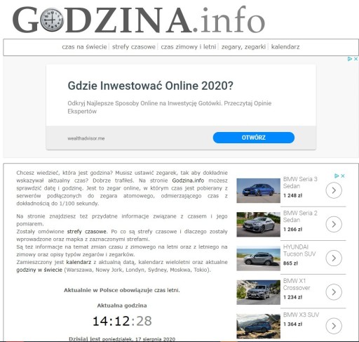 Zdjęcie oferty: Godzina.info. Zarabia na Adsense 8000zł Inwestycja