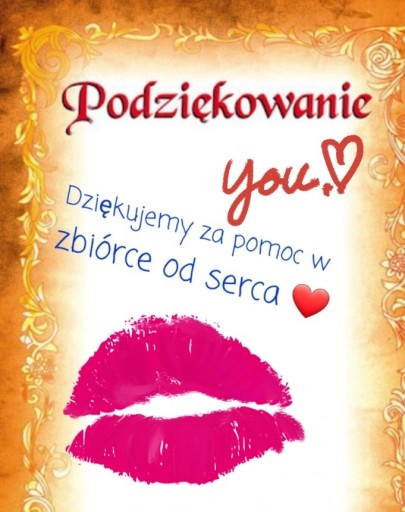 Zdjęcie oferty: Podziękowanie