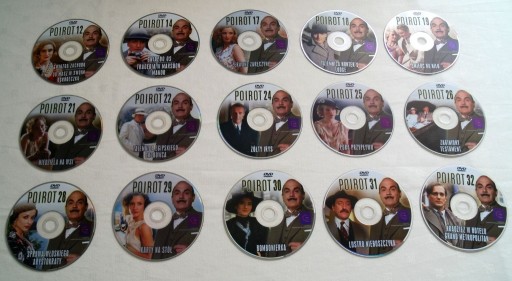 Zdjęcie oferty: Detektyw POIROT * A. Christie * kolekcja 15 x DVD