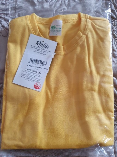 Zdjęcie oferty: Koszulka dziecko 100% bawełna - żółta roz. 110.