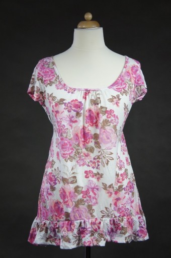 Zdjęcie oferty: BHS letnia przewiewna bluzka wzór kwiaty róże L