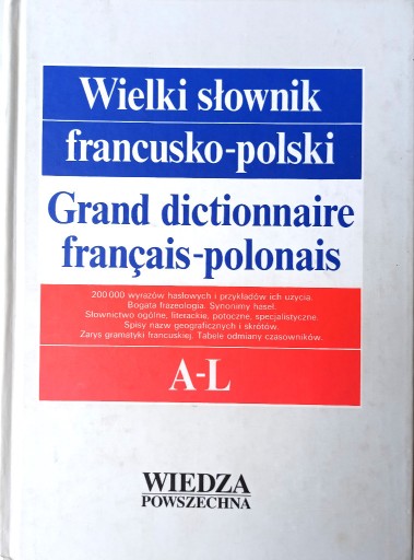 Zdjęcie oferty: Wielki słownik francusko-polski 