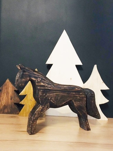 Zdjęcie oferty: Drewniany koń-konik dekoracja handmade