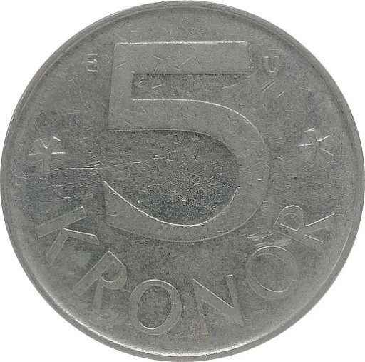 Zdjęcie oferty: Szwecja 5 kronor 1983, KM#853