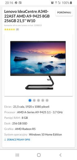 Zdjęcie oferty: Komputer all-in-one Lenovo