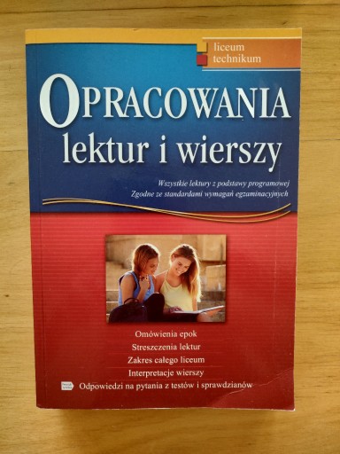 Zdjęcie oferty: Opracowania lektur i wierszy Liceum