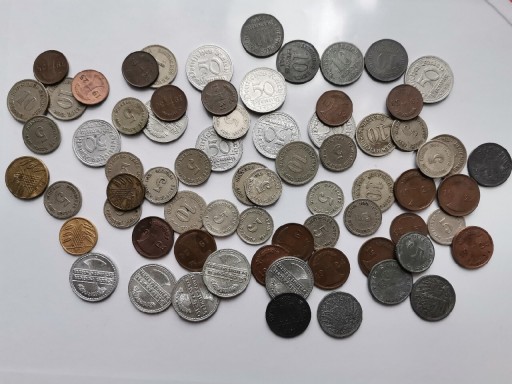 Zdjęcie oferty: Niemcy - zestaw monet XIX-XX wiek ok. 60 sztuk