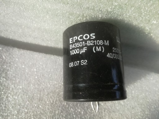 Zdjęcie oferty: Kondensator 1000uF/250V EPCOS 35 x 45 mm 1szt