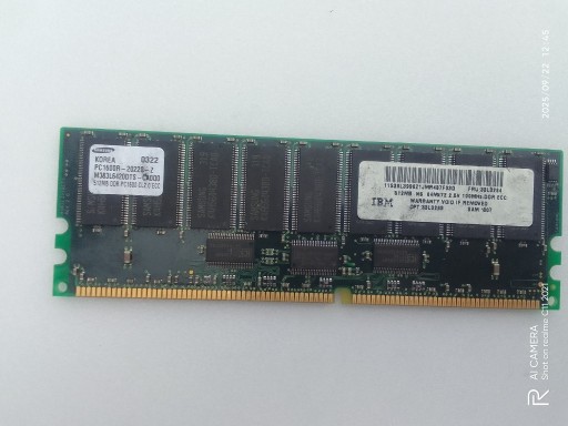 Zdjęcie oferty: IBM 512MB DDR-200 PC1600 ECC REG – Samsung, FRU 33L9284