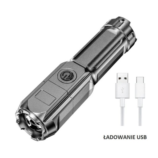 Zdjęcie oferty: Poręczna latarka, ładowana USB, akumulator