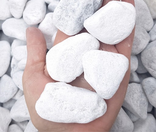 Zdjęcie oferty: Otoczak śnieżnibiały,Bianco Carrara,kamień wysyłka