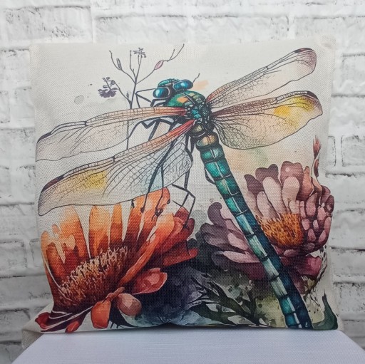 Zdjęcie oferty: Poszewka na poduszkę z ważką 