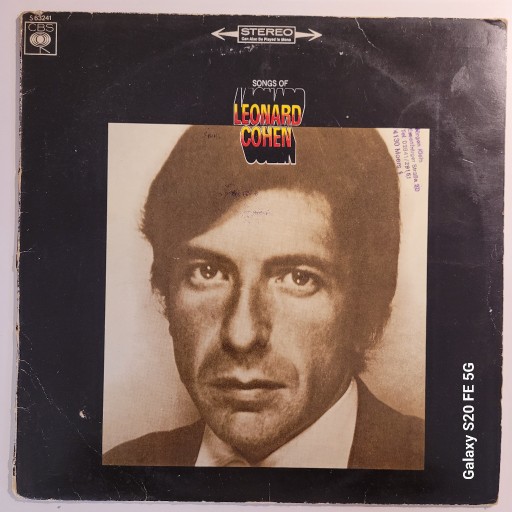 Zdjęcie oferty: Leonard Cohen  Songs Of Leonard Cohen 1967 VG/VG+ 