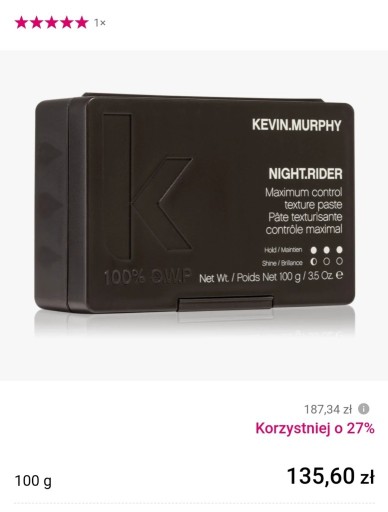 Zdjęcie oferty: Kevin Murphy, Night Rider, pasta do włosów -100g