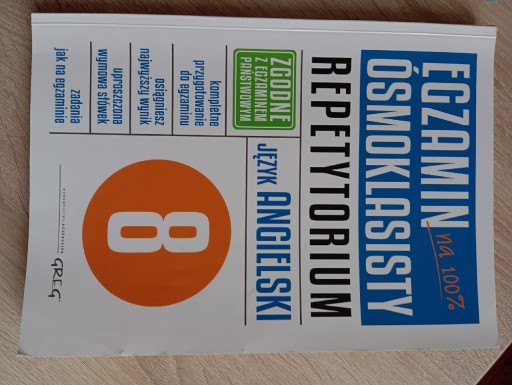 Zdjęcie oferty: Repetytorium język angielski. Egzamin ósmoklasisty