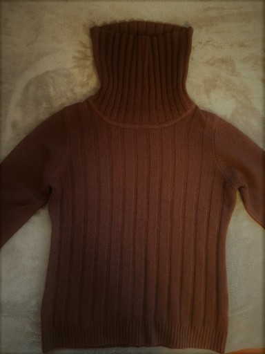 Zdjęcie oferty: Sweter z golfem damski Mizano L/XL brązowy akryl